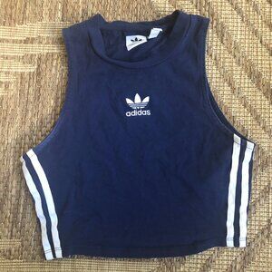 adidas Originals Blue Cropped Tank Top